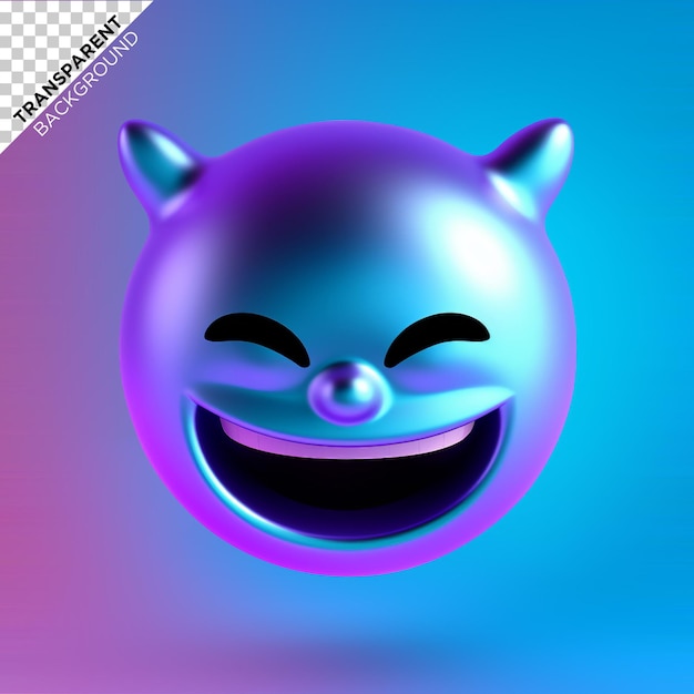 3D-holografische emoji-illustratie