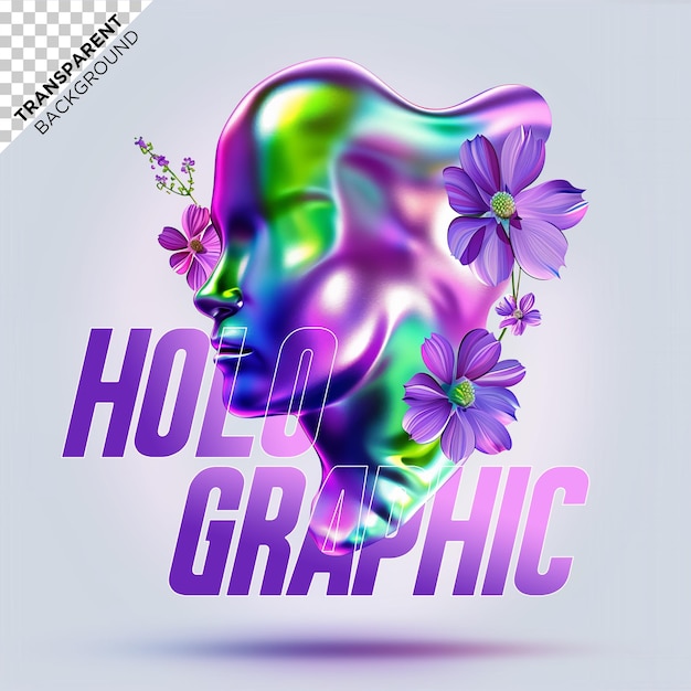 PSD 3d holografische illustratie