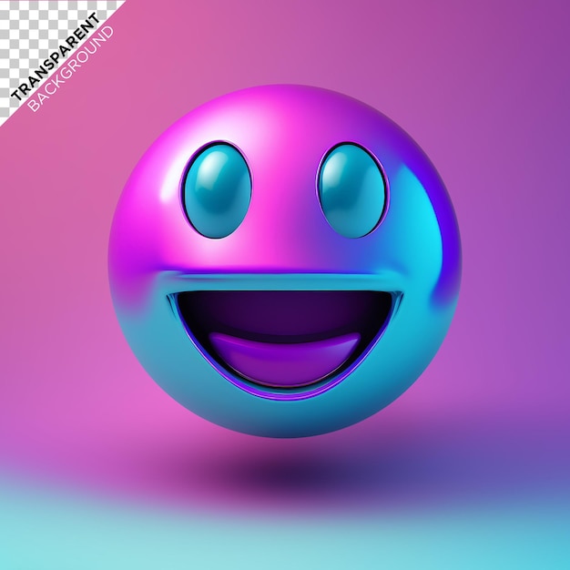 Illustrazione emoji olografica 3d