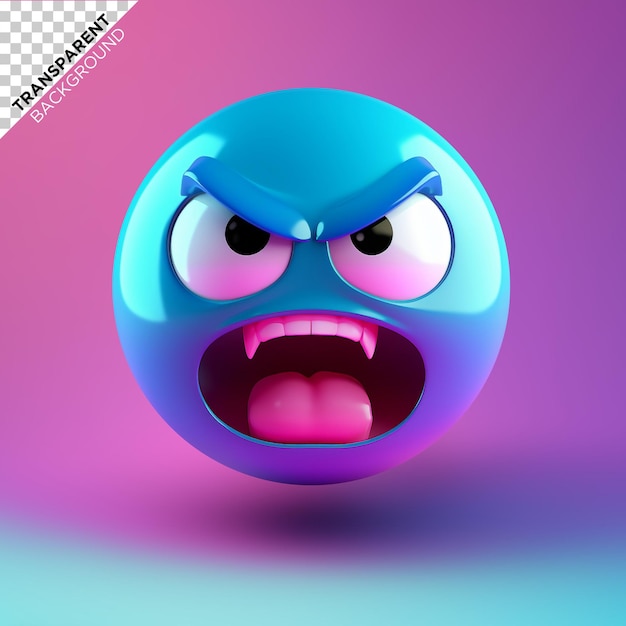 Illustrazione emoji olografica 3d