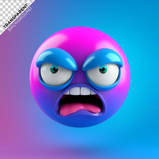 Illustrazione emoji olografica 3d