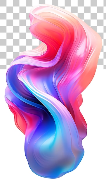 3d holographic fluid gradient transparent background