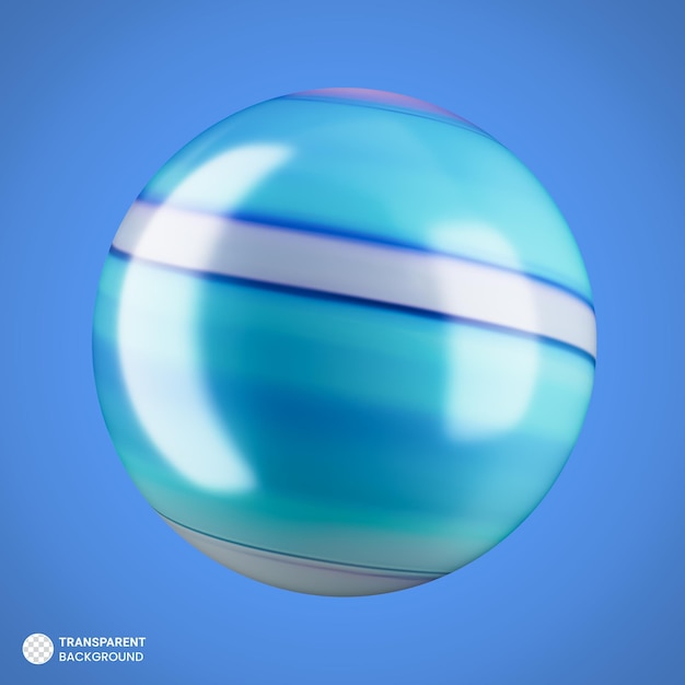 PSD 3d holographic glass sphere shape illustration