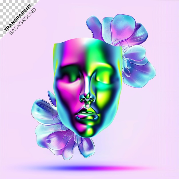 PSD 3d holographic ilustration