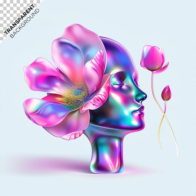 PSD 3d holographic statue