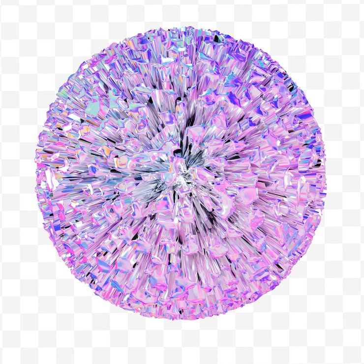 PSD 3d holographic twisted sphere shape on isolated background 3d rendering illustration