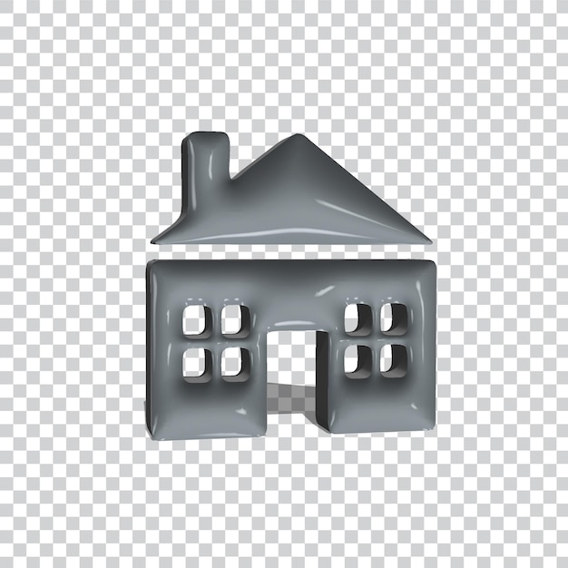 PSD 3d home-pictogram ontwerp illustratie