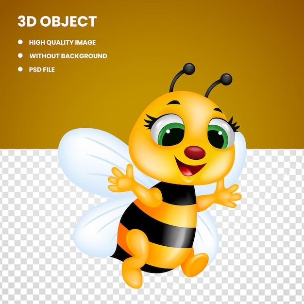 PSD 3d 꿀 꿀벌