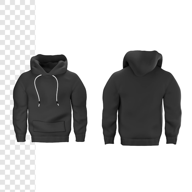 PSD 3d hoodies front and back