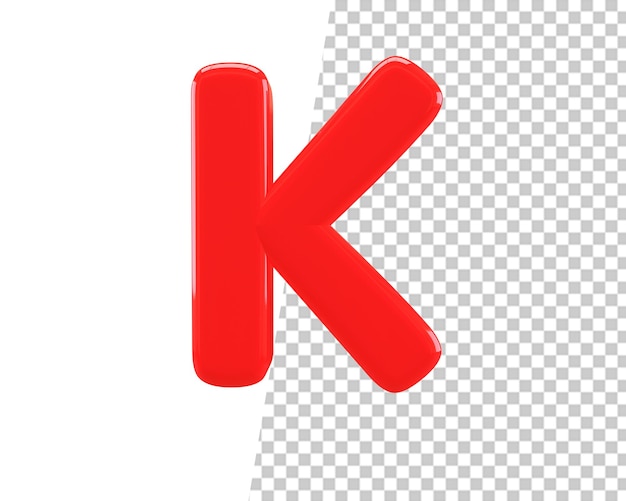 3d hoofdletter k