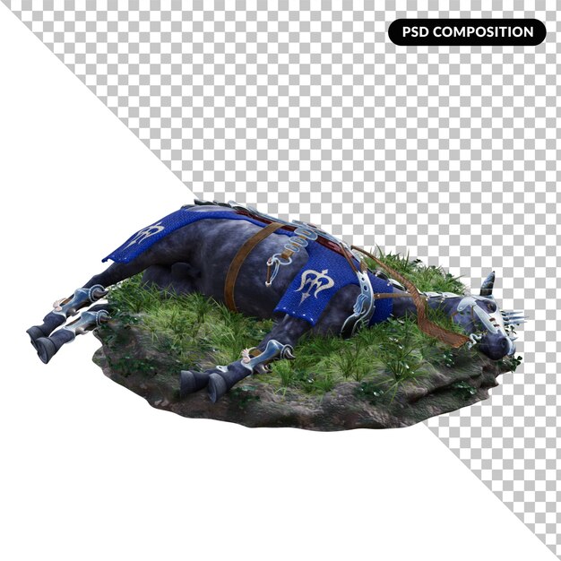 PSD 3d horse isolated psd