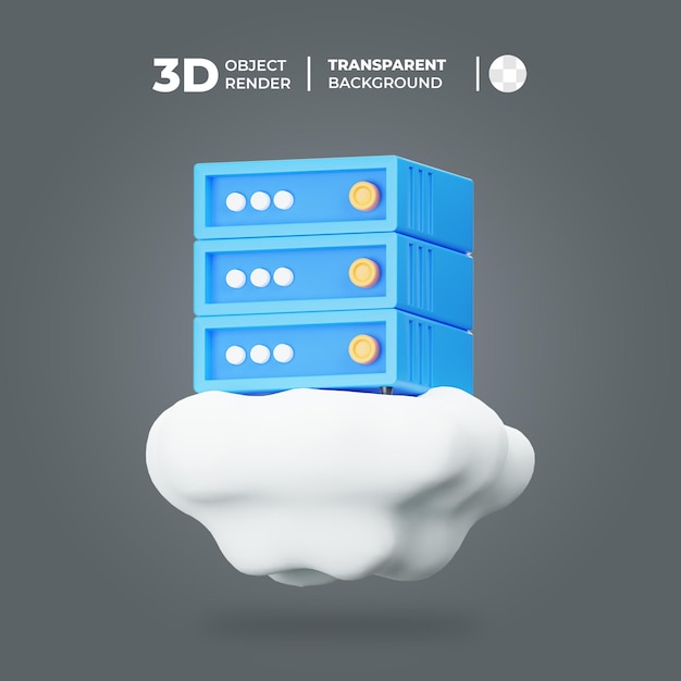 PSD sito web di hosting 3d