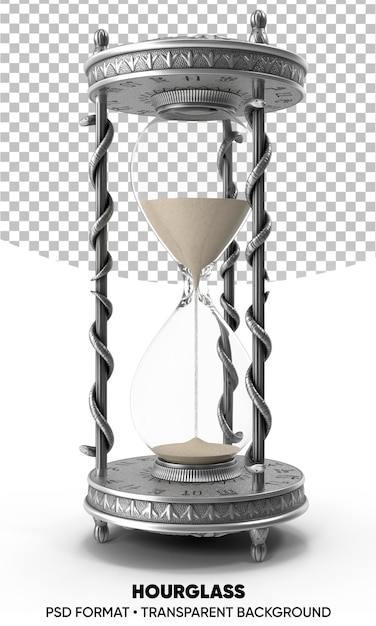 PSD 3d hourglass transparent background