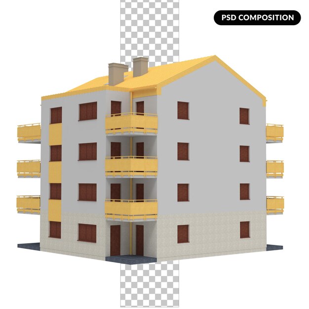 PSD edificio 3d