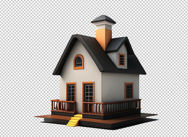 PSD 3d house clipart png