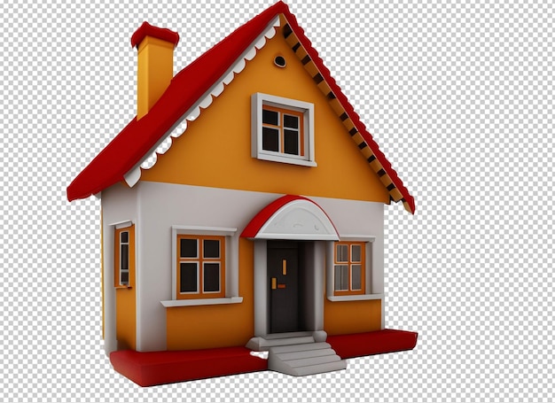 PSD 3d house clipart png