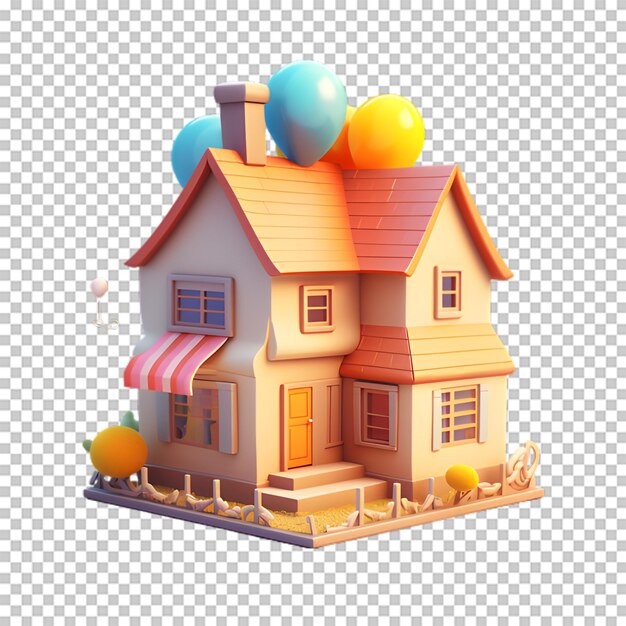 Icona di casa 3d isolata su sfondo trasparente