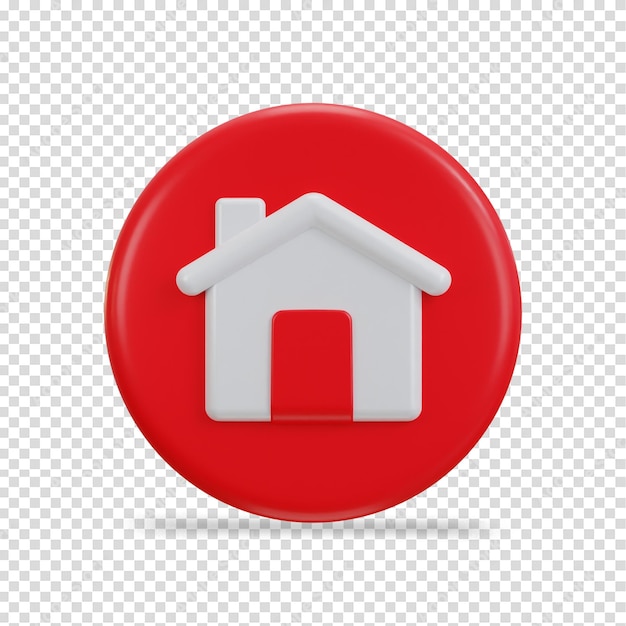 PSD 3d house icon vector illustration