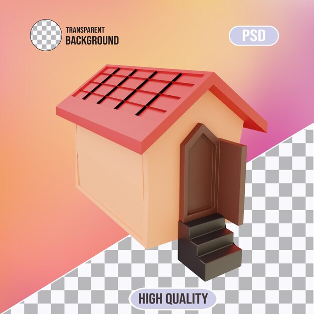 PSD 3d house illustration