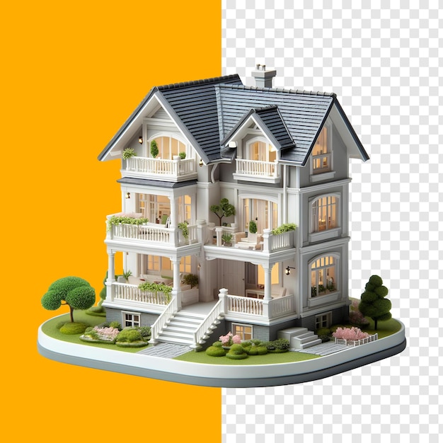 3d house model psd