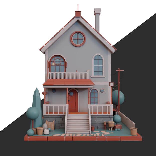 PSD casa in 3d