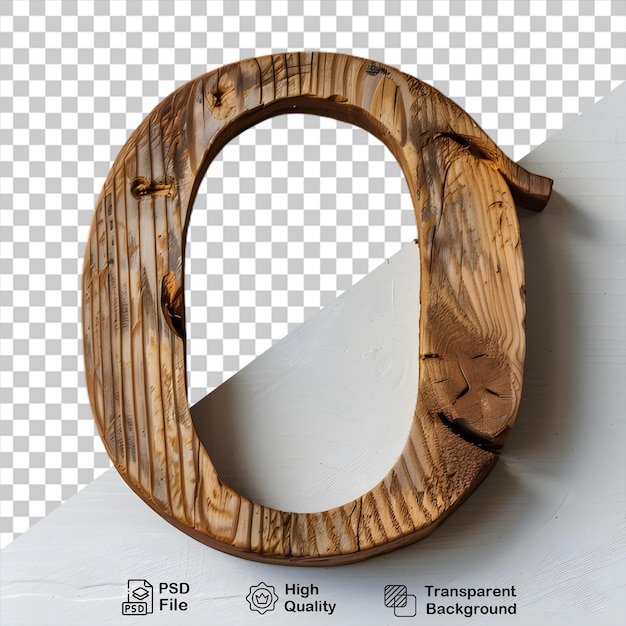 3d houten letter o alfabet png geïsoleerd op doorzichtige achtergrond