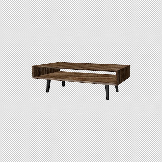 3d houten tafel