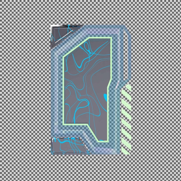 3d Hud Hologram Text Box Element