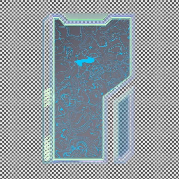 3d Hud Hologram Text Box Element