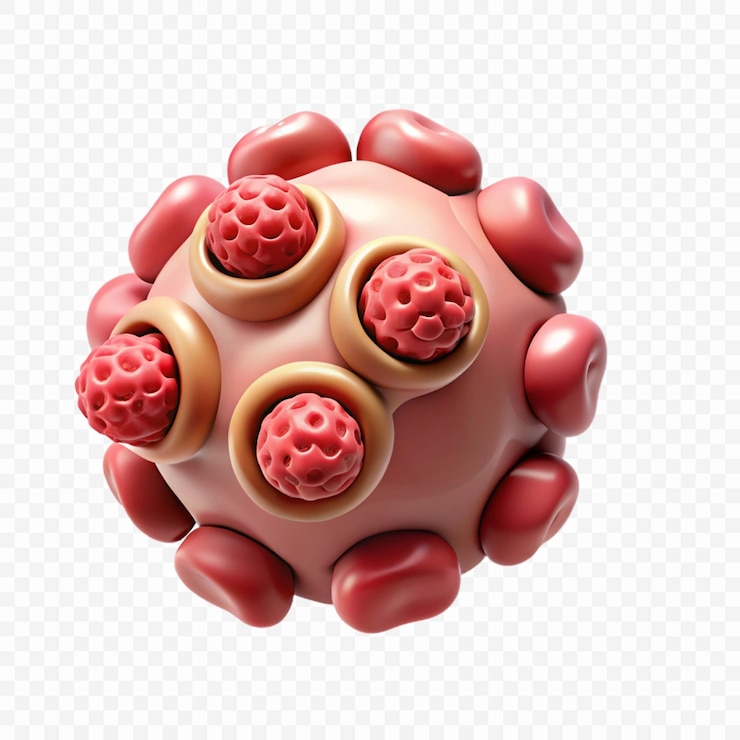 PSD a 3d human hand with pink and red buttons on it