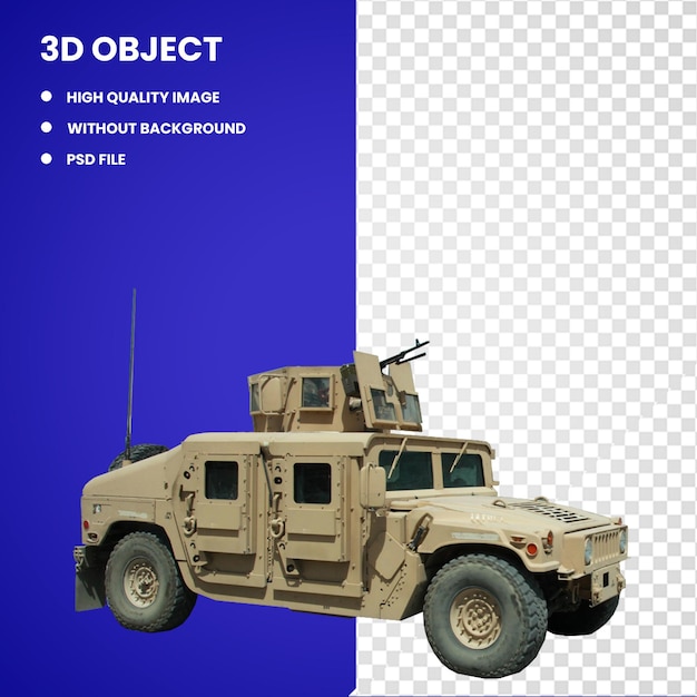 PSD 3d humvee car hummer h1 voertuig