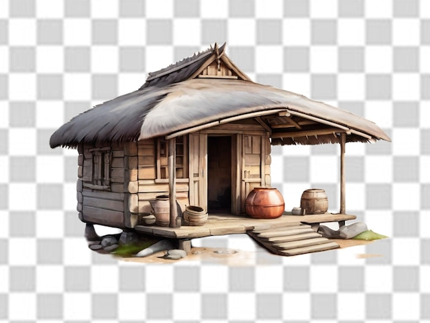 3d hut png