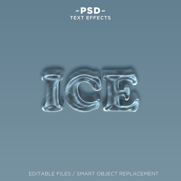 PSD effetto testo 3d ice