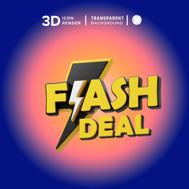 PSD 3d icoflash deal ilustracja