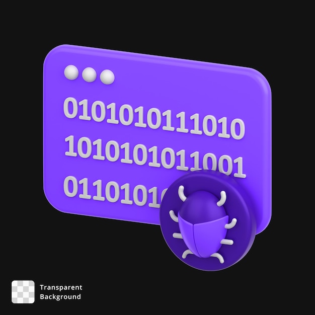 0 的 3D 图标和错误的 01 代码