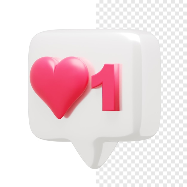 3d икона 1st Love Speech Bubble Уведомление