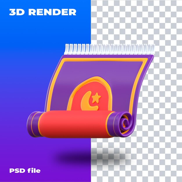 PSD 3d icon 3d render high resolution psd ramadan eid