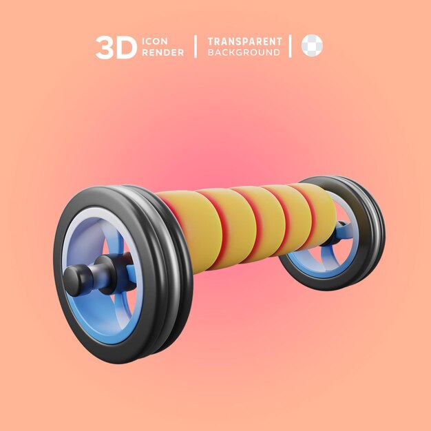 PSD 3d icon ab roller illustration