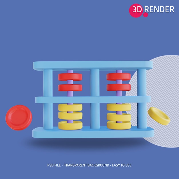 PSD 3d icon abacus