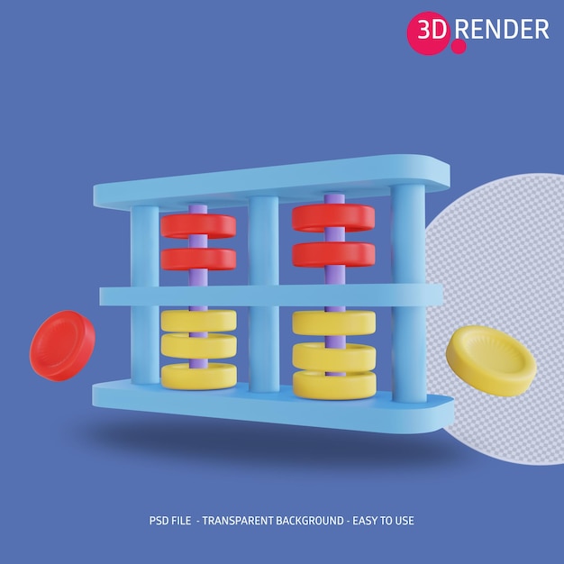 3d icon abacus