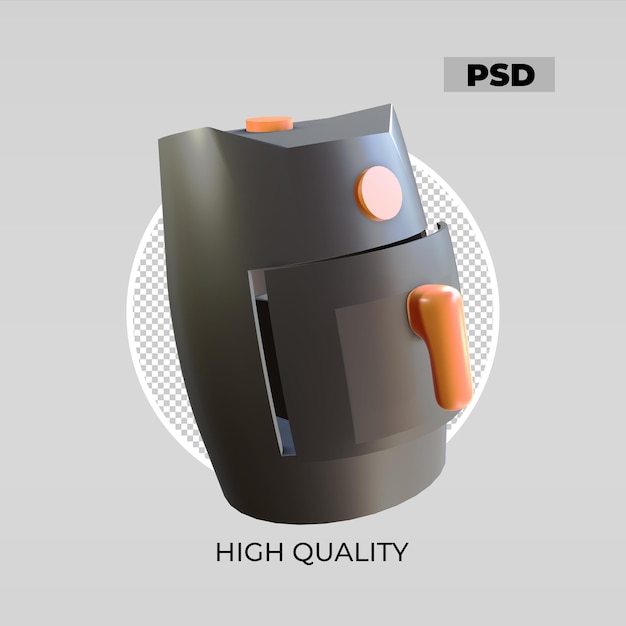 PSD 3d icon air fryer look 3