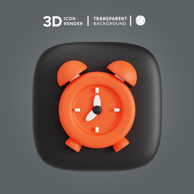 PSD 3d icon alarm clock illustration