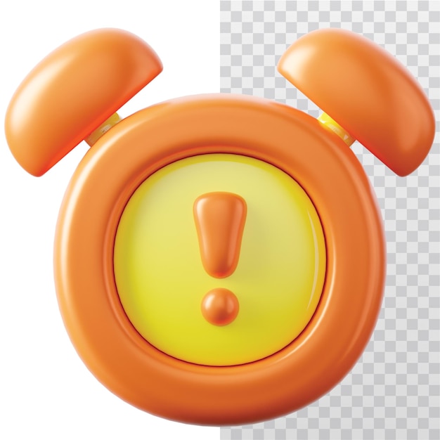 PSD 3d icon alarm clock illustration