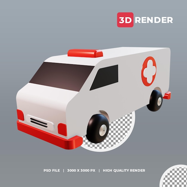 PSD 3d アイコン救急車