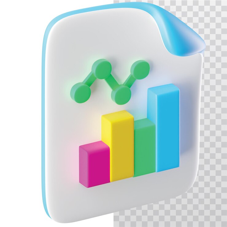 PSD 3d icon analysis illustration