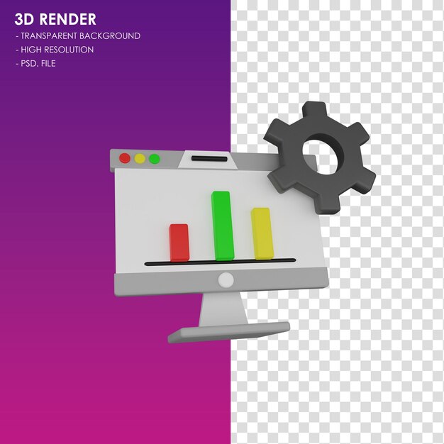 PSD 3d 아이콘 분석 설정