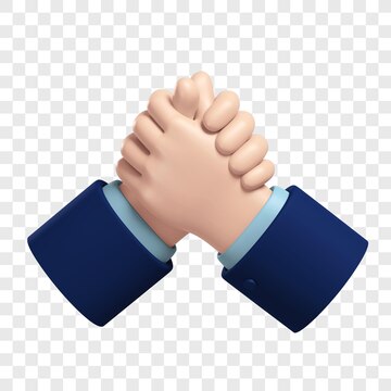 Premium PSD  Handshake emoji isolated