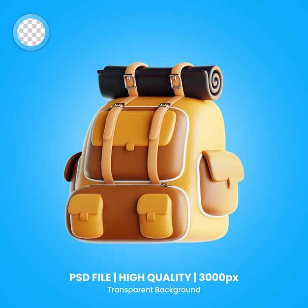 PSD 3d icon backpack