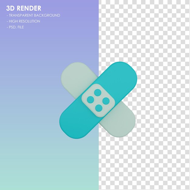 PSD 3dアイコンバンドエイド