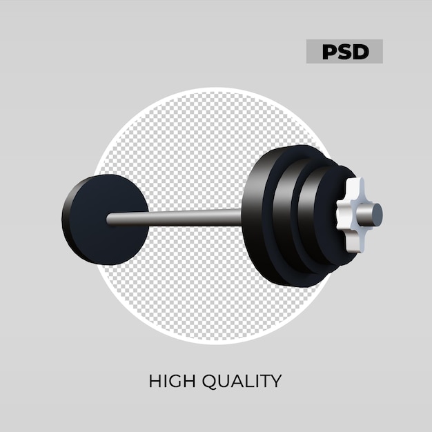 PSD 3d icon barbell